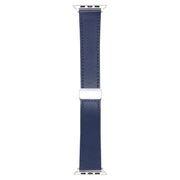 For Apple Watch Ultra 49mm Magnetic Buckle Skin Feel Leather Watch Band(Dark Blue)
