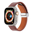 For Apple Watch Ultra 49mm Magnetic Buckle Skin Feel Leather Watch Band(Wine Red) - Watch Bands by PMC TechLife | Online Shopping South Africa | PMC TechLife | Buy Now Pay Later Mobicred