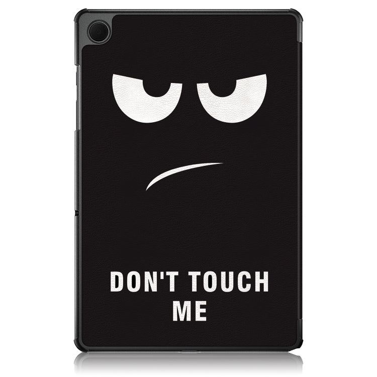 For Samsung Galaxy Tab A9 Plus Custer Painted 3-Fold Holder Smart Leather Tablet Case(Big Eye Me) - Galaxy Tab A9+ by PMC TechLife | Online Shopping South Africa | PMC TechLife