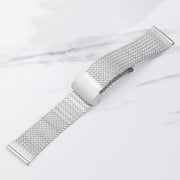 For Apple Watch Series 9 45mm Magnetic Buckle Herringbone Mesh Metal Watch Band(Rose Gold)