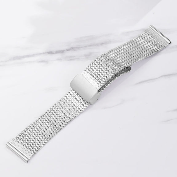 For Apple Watch Series 9 45mm Magnetic Buckle Herringbone Mesh Metal Watch Band(Rose Gold)