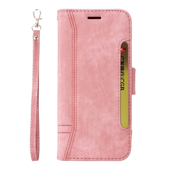 For iPhone 16 Pro BETOPNICE Dual-side Buckle Leather Phone Case(Pink)