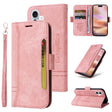 For iPhone 16 Plus BETOPNICE Dual-side Buckle Leather Phone Case(Pink) - iPhone 16 Plus Cases by BETOPNICE | Online Shopping South Africa | PMC TechLife | Buy Now Pay Later Mobicred