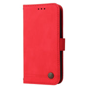 For iPhone 16e Skin Feel Life Tree Leather Phone Case(Red)