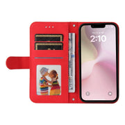 For iPhone 16e Skin Feel Life Tree Leather Phone Case(Red)