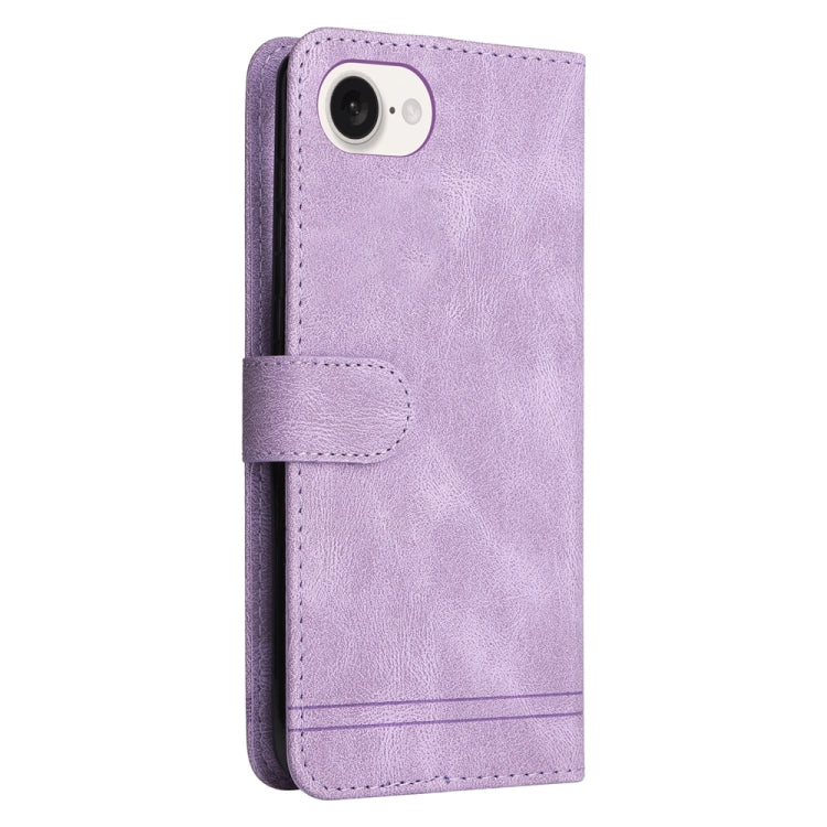 For iPhone 16e Skin Feel Life Tree Leather Phone Case(Purple) - iPhone 16e Cases by PMC TechLife | Online Shopping South Africa | PMC TechLife | Buy Now Pay Later Mobicred