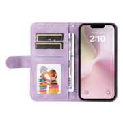 For iPhone 16e Skin Feel Life Tree Leather Phone Case(Purple)
