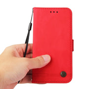 For iPhone 16 Skin Feel Life Tree Leather Phone Case(Red)