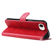 For iPhone 16e Fashion Calf Texture Zipper Leather Phone Case(Red)