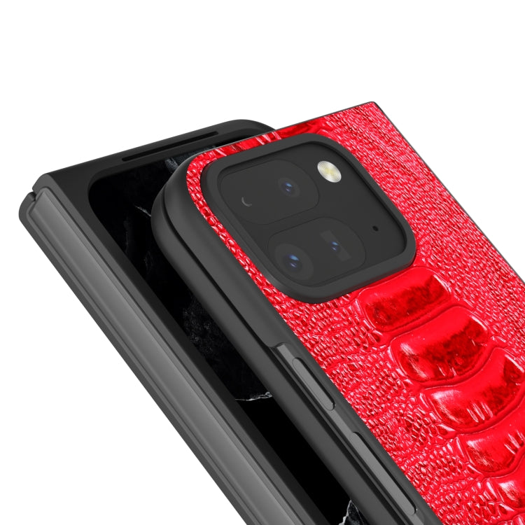 For Google Pixel 9 Pro Fold ABEEL Genuine Leather Weilai Series Phone Case(Red) - free shipping - PMC TechLife - Order now!