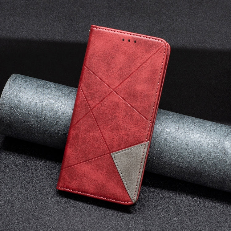 For iPhone 16 Plus Rhombus Texture Magnetic Leather Phone Case(Red) - free shipping - PMC TechLife - Order now!