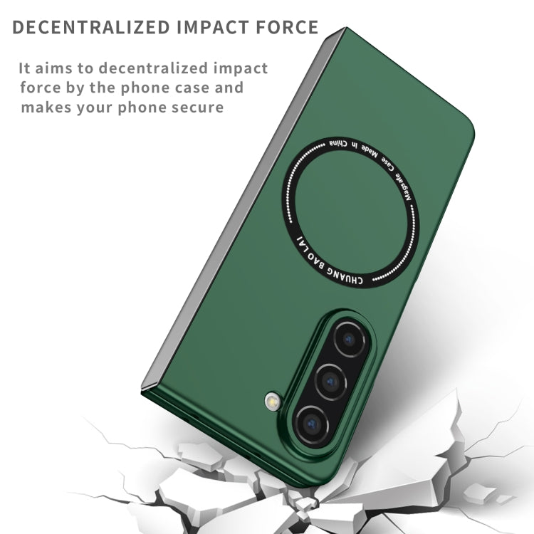For Samsung Galaxy Z Fold5 Magsafe Magnetic Folding PC Phone Case(Green) - Galaxy Z Fold5 Cases by PMC TechLife | Online Shopping South Africa | PMC TechLife