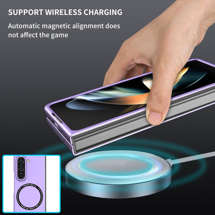 For Samsung Galaxy Z Fold5 Magsafe Magnetic Folding PC Phone Case(Purple) - Galaxy Z Fold5 Cases by PMC TechLife | Online Shopping South Africa | PMC TechLife