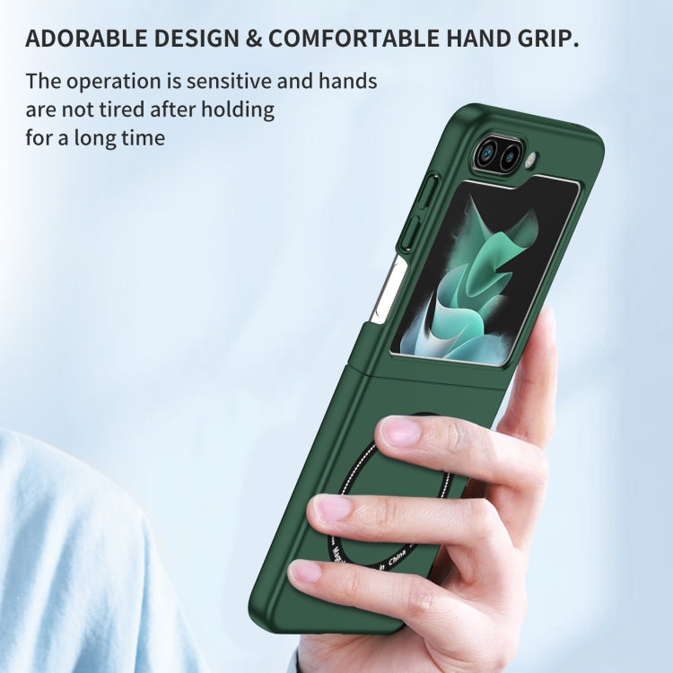 For Samsung Galaxy Z Flip5 5G Magsafe Magnetic Folding PC Phone Case(Green) - Galaxy Z Flip5 Cases by PMC TechLife | Online Shopping South Africa | PMC TechLife