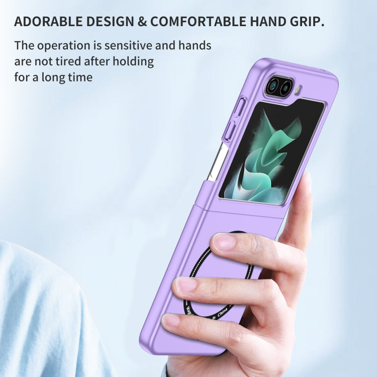 For Samsung Galaxy Z Flip5 5G Magsafe Magnetic Folding PC Phone Case(Purple) - Galaxy Z Flip5 Cases by PMC TechLife | Online Shopping South Africa | PMC TechLife