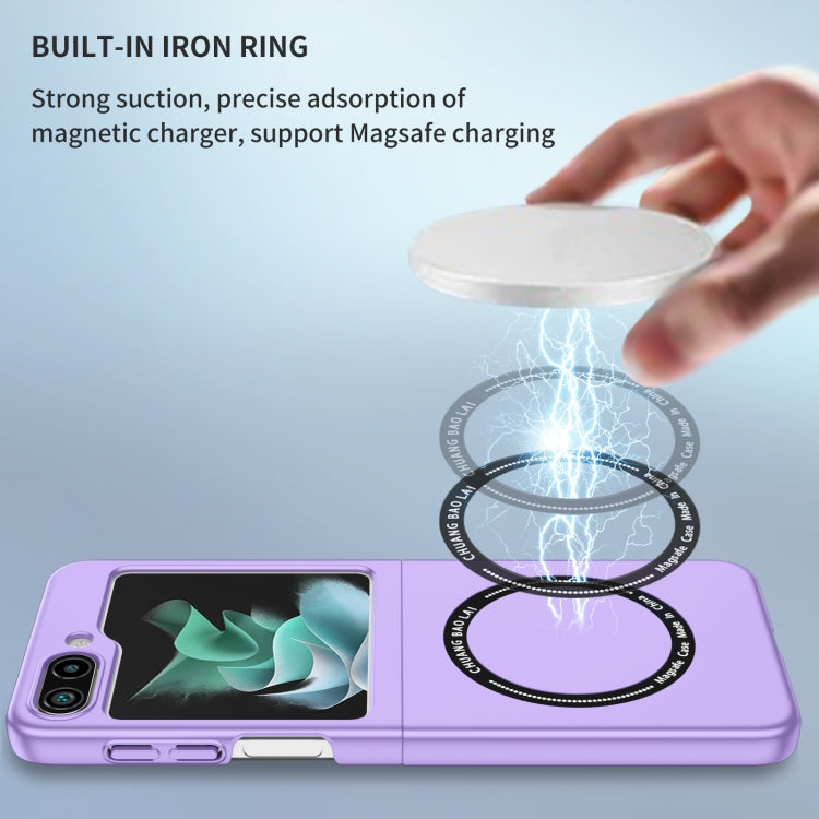 For Samsung Galaxy Z Flip5 5G Magsafe Magnetic Folding PC Phone Case(Purple) - Galaxy Z Flip5 Cases by PMC TechLife | Online Shopping South Africa | PMC TechLife
