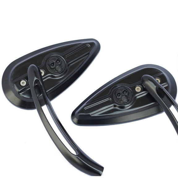 SF104 Motorcycle Modified Retro Rearview Mirror Reflective Mirror(Black)