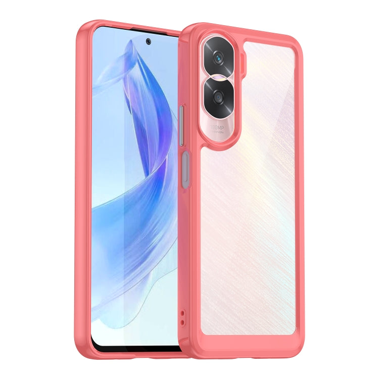 For Honor 90 Lite Colorful Series Acrylic Hybrid TPU Phone Case(Red) - Honor Cases by PMC TechLife | Online Shopping South Africa | PMC TechLife | Buy Now Pay Later Mobicred
