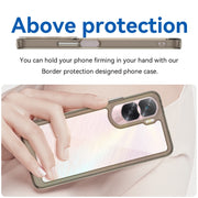 For Honor 90 Lite Colorful Series Acrylic Hybrid TPU Phone Case(Transparent Grey)