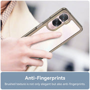 For Honor 90 Lite Colorful Series Acrylic Hybrid TPU Phone Case(Transparent Grey)