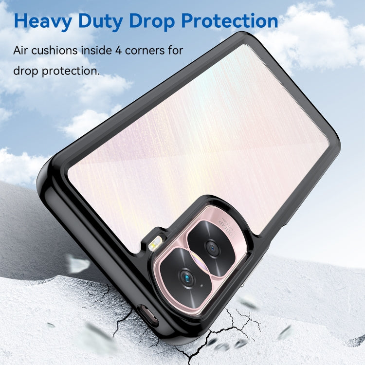 For Honor X50i Colorful Series Acrylic Hybrid TPU Phone Case(Black) - Honor Cases by PMC TechLife | Online Shopping South Africa | PMC TechLife | Buy Now Pay Later Mobicred