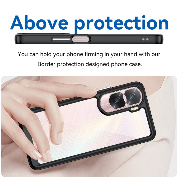 For Honor X50i Colorful Series Acrylic Hybrid TPU Phone Case(Black) - Honor Cases by PMC TechLife | Online Shopping South Africa | PMC TechLife | Buy Now Pay Later Mobicred