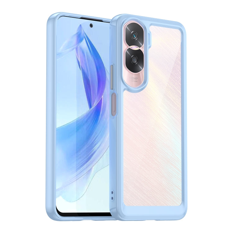 For Honor X50i Colorful Series Acrylic Hybrid TPU Phone Case(Blue) - Honor Cases by PMC TechLife | Online Shopping South Africa | PMC TechLife | Buy Now Pay Later Mobicred