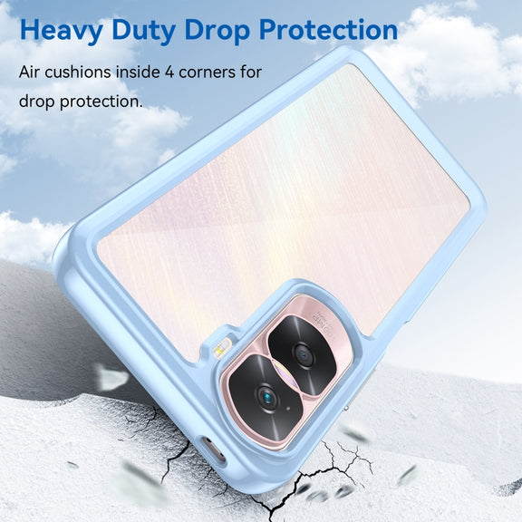 For Honor X50i Colorful Series Acrylic Hybrid TPU Phone Case(Blue)