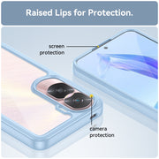 For Honor X50i Colorful Series Acrylic Hybrid TPU Phone Case(Blue)