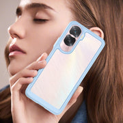 For Honor X50i Colorful Series Acrylic Hybrid TPU Phone Case(Blue)