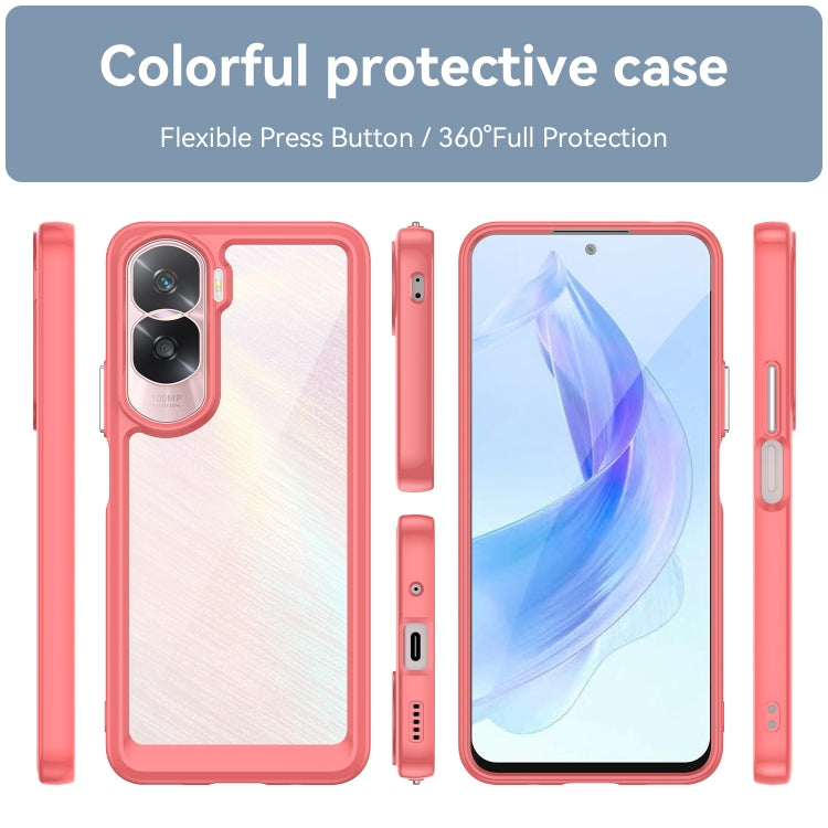 For Honor X50i Colorful Series Acrylic Hybrid TPU Phone Case(Red) - Honor Cases by PMC TechLife | Online Shopping South Africa | PMC TechLife | Buy Now Pay Later Mobicred