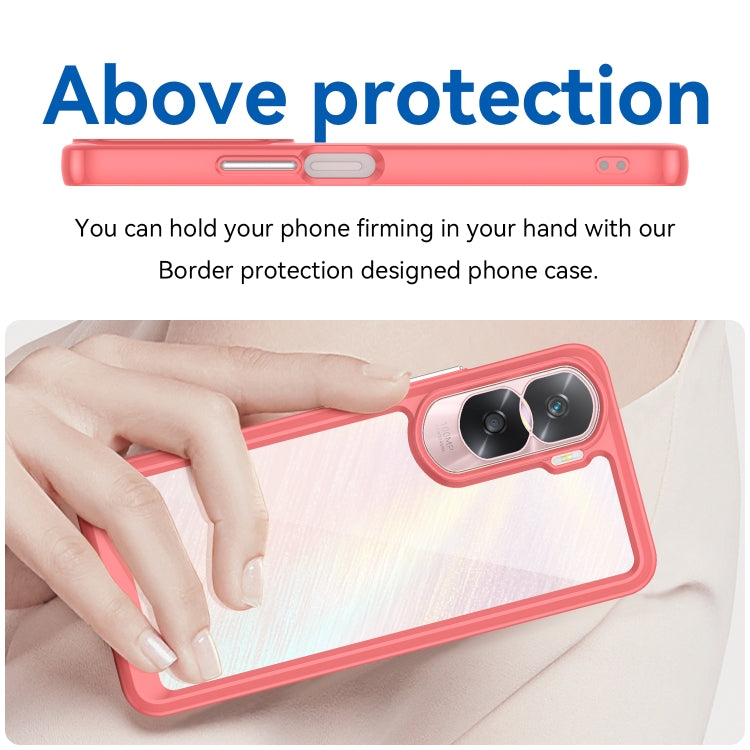 For Honor X50i Colorful Series Acrylic Hybrid TPU Phone Case(Red) - Honor Cases by PMC TechLife | Online Shopping South Africa | PMC TechLife | Buy Now Pay Later Mobicred
