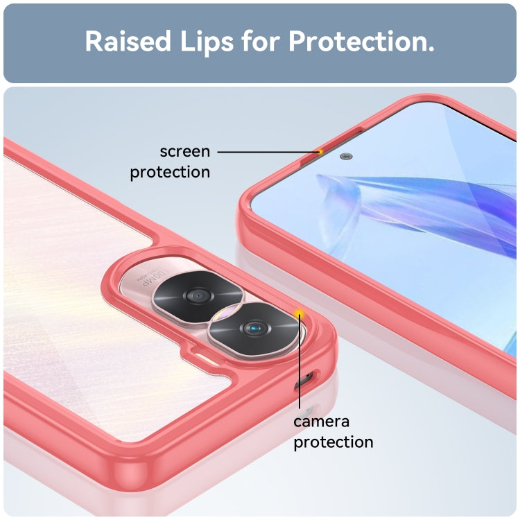 For Honor X50i Colorful Series Acrylic Hybrid TPU Phone Case(Red) - Honor Cases by PMC TechLife | Online Shopping South Africa | PMC TechLife | Buy Now Pay Later Mobicred
