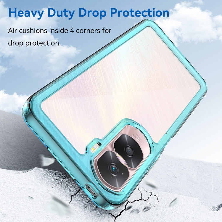 For Honor X50i Colorful Series Acrylic Hybrid TPU Phone Case(Transparent Blue) - Honor Cases by PMC TechLife | Online Shopping South Africa | PMC TechLife | Buy Now Pay Later Mobicred