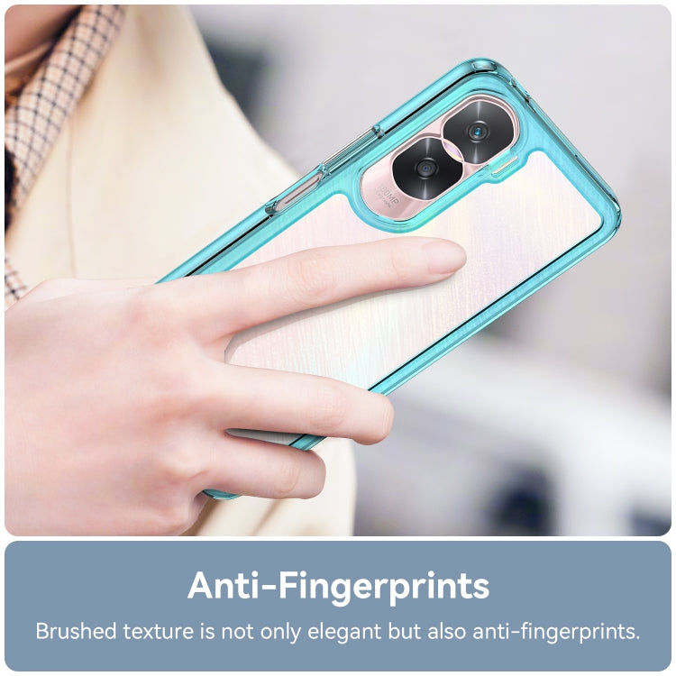 For Honor X50i Colorful Series Acrylic Hybrid TPU Phone Case(Transparent Blue) - Honor Cases by PMC TechLife | Online Shopping South Africa | PMC TechLife | Buy Now Pay Later Mobicred