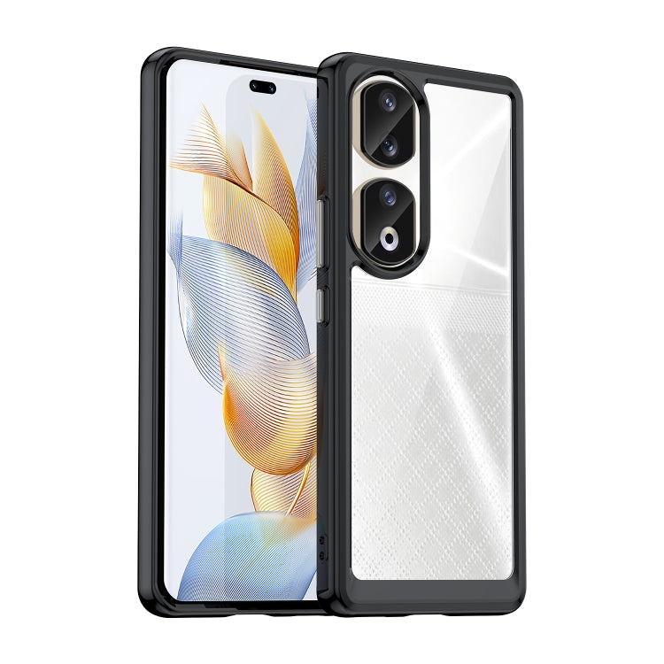 For Honor 80 Pro Colorful Series Acrylic Hybrid TPU Phone Case(Black) - Honor Cases by PMC TechLife | Online Shopping South Africa | PMC TechLife | Buy Now Pay Later Mobicred