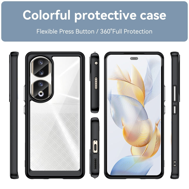 For Honor 80 Pro Colorful Series Acrylic Hybrid TPU Phone Case(Black) - Honor Cases by PMC TechLife | Online Shopping South Africa | PMC TechLife | Buy Now Pay Later Mobicred