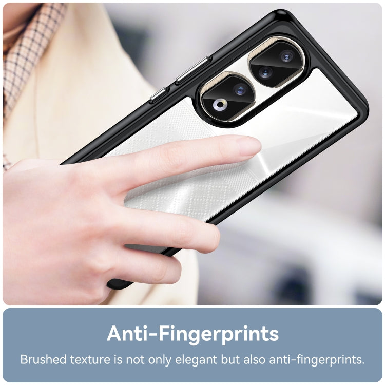For Honor 80 Pro Colorful Series Acrylic Hybrid TPU Phone Case(Black) - Honor Cases by PMC TechLife | Online Shopping South Africa | PMC TechLife | Buy Now Pay Later Mobicred