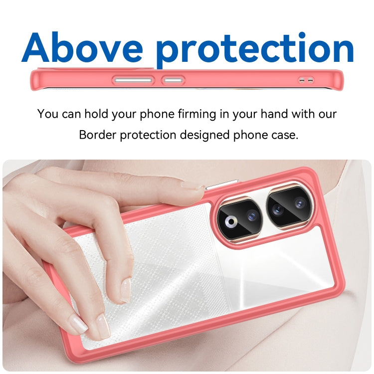 For Honor 80 Pro Colorful Series Acrylic Hybrid TPU Phone Case(Red) - Honor Cases by PMC TechLife | Online Shopping South Africa | PMC TechLife | Buy Now Pay Later Mobicred