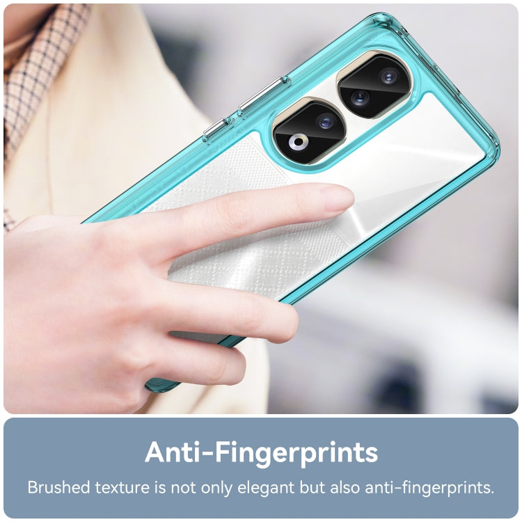 For Honor 80 Pro Colorful Series Acrylic Hybrid TPU Phone Case(Transparent Blue) - Honor Cases by PMC TechLife | Online Shopping South Africa | PMC TechLife | Buy Now Pay Later Mobicred