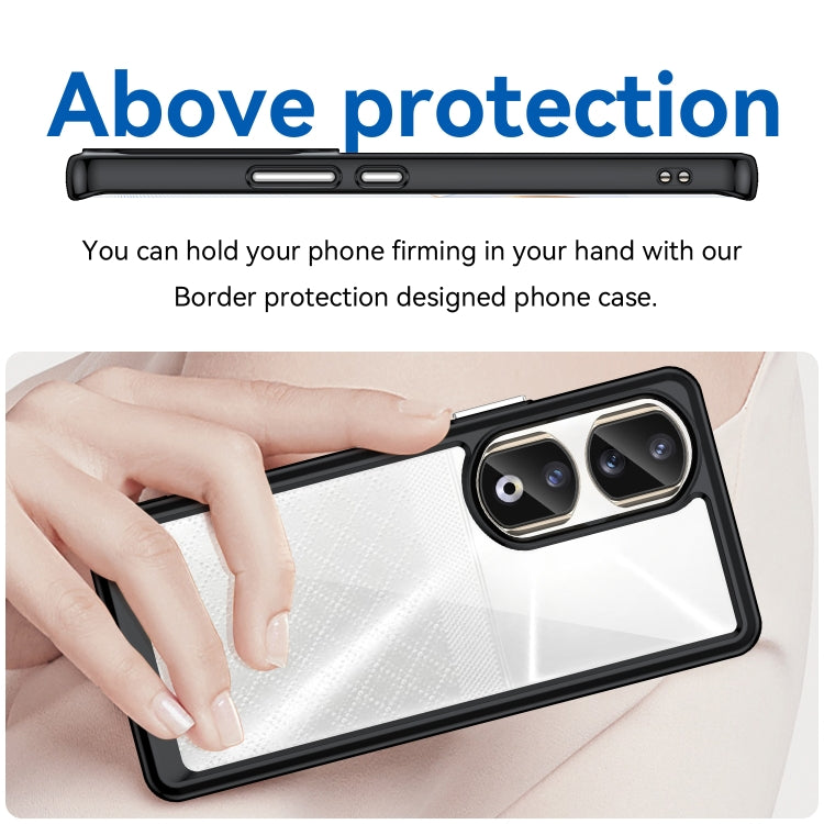For Honor 90 Pro Colorful Series Acrylic Hybrid TPU Phone Case(Black) - free shipping - PMC TechLife - Order now!