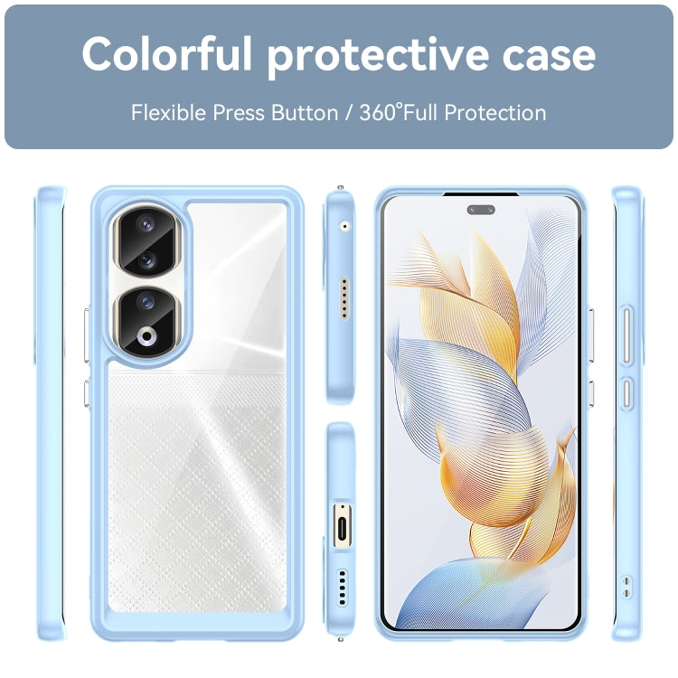 For Honor 90 Pro Colorful Series Acrylic Hybrid TPU Phone Case(Blue) - Honor Cases by PMC TechLife | Online Shopping South Africa | PMC TechLife | Buy Now Pay Later Mobicred