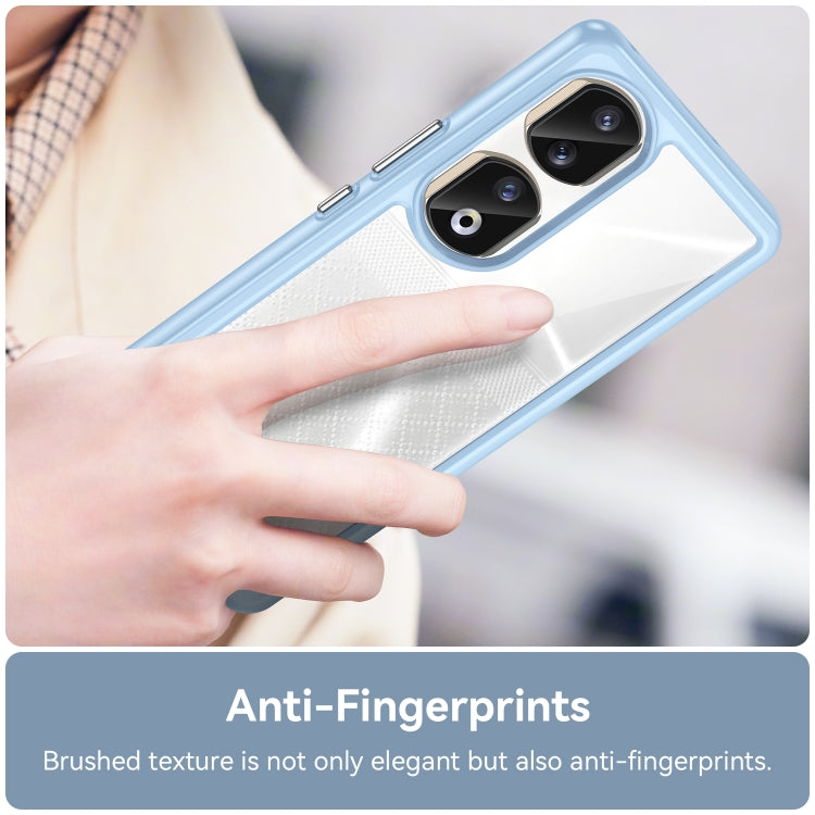 For Honor 90 Pro Colorful Series Acrylic Hybrid TPU Phone Case(Blue)