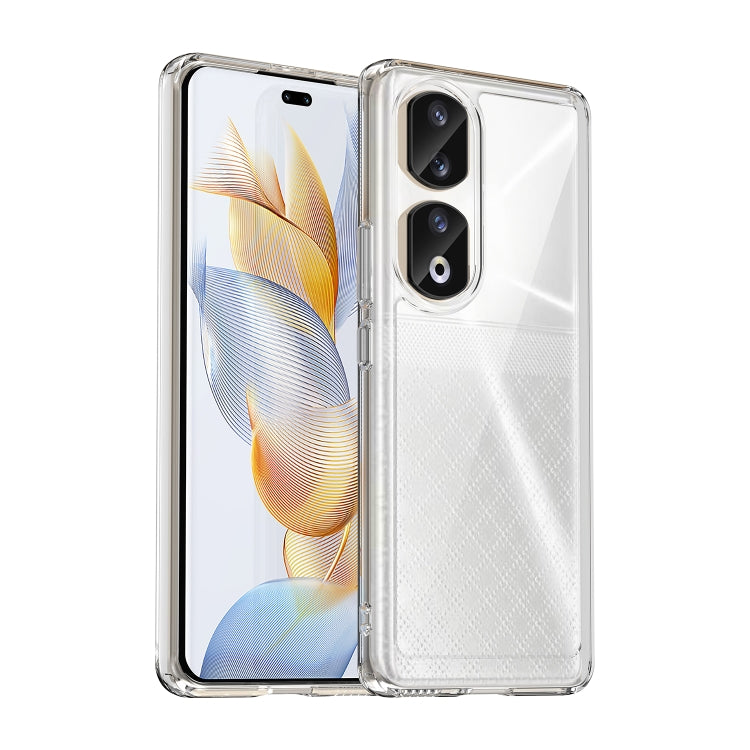 For Honor 90 Pro Colorful Series Acrylic Hybrid TPU Phone Case(Transparent) - Honor Cases by PMC TechLife | Online Shopping South Africa | PMC TechLife | Buy Now Pay Later Mobicred