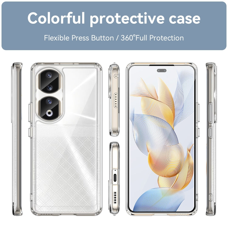 For Honor 90 Pro Colorful Series Acrylic Hybrid TPU Phone Case(Transparent) - Honor Cases by PMC TechLife | Online Shopping South Africa | PMC TechLife | Buy Now Pay Later Mobicred
