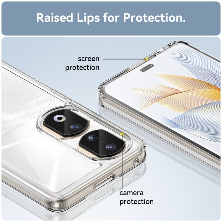 For Honor 90 Pro Colorful Series Acrylic Hybrid TPU Phone Case(Transparent) - Honor Cases by PMC TechLife | Online Shopping South Africa | PMC TechLife | Buy Now Pay Later Mobicred