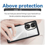 For Honor 80 Colorful Series Acrylic Hybrid TPU Phone Case(Black)