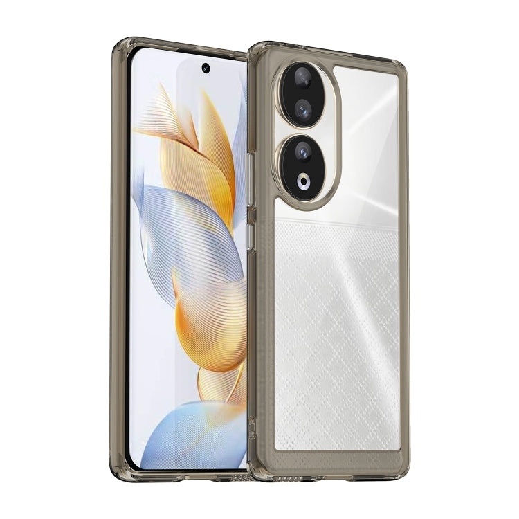 For Honor 80 Colorful Series Acrylic Hybrid TPU Phone Case(Transparent Grey) - Honor Cases by PMC TechLife | Online Shopping South Africa | PMC TechLife | Buy Now Pay Later Mobicred