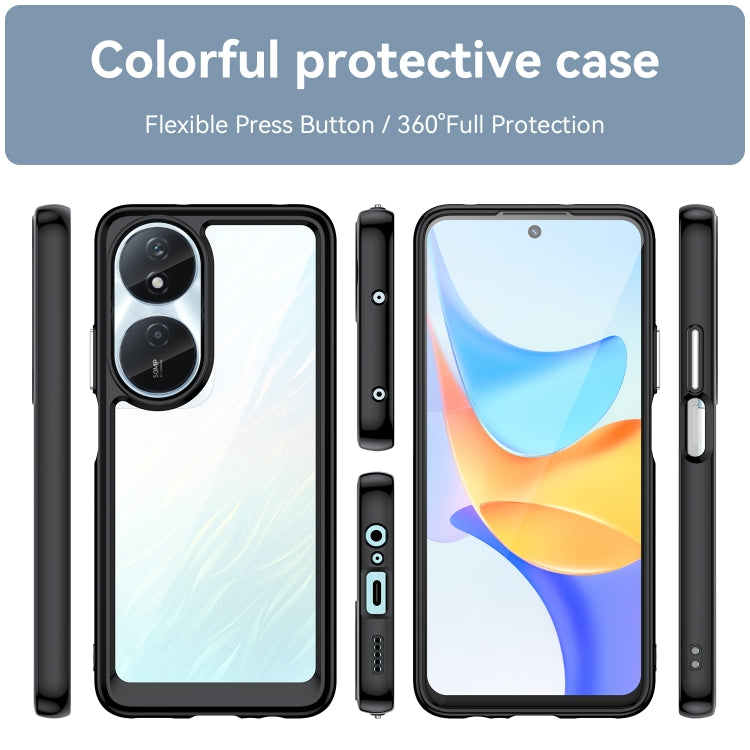 For Honor Play 50 Plus Colorful Series Acrylic Hybrid TPU Phone Case(Black) - Honor Cases by PMC TechLife | Online Shopping South Africa | PMC TechLife | Buy Now Pay Later Mobicred
