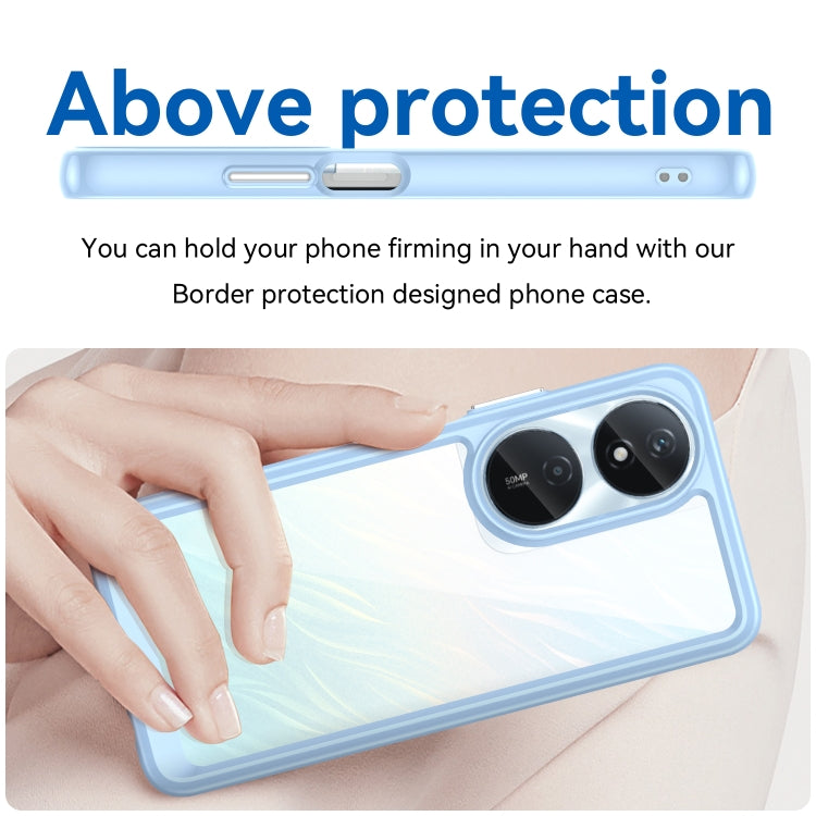 For Honor Play 50 Plus Colorful Series Acrylic Hybrid TPU Phone Case(Blue) - Honor Cases by PMC TechLife | Online Shopping South Africa | PMC TechLife | Buy Now Pay Later Mobicred